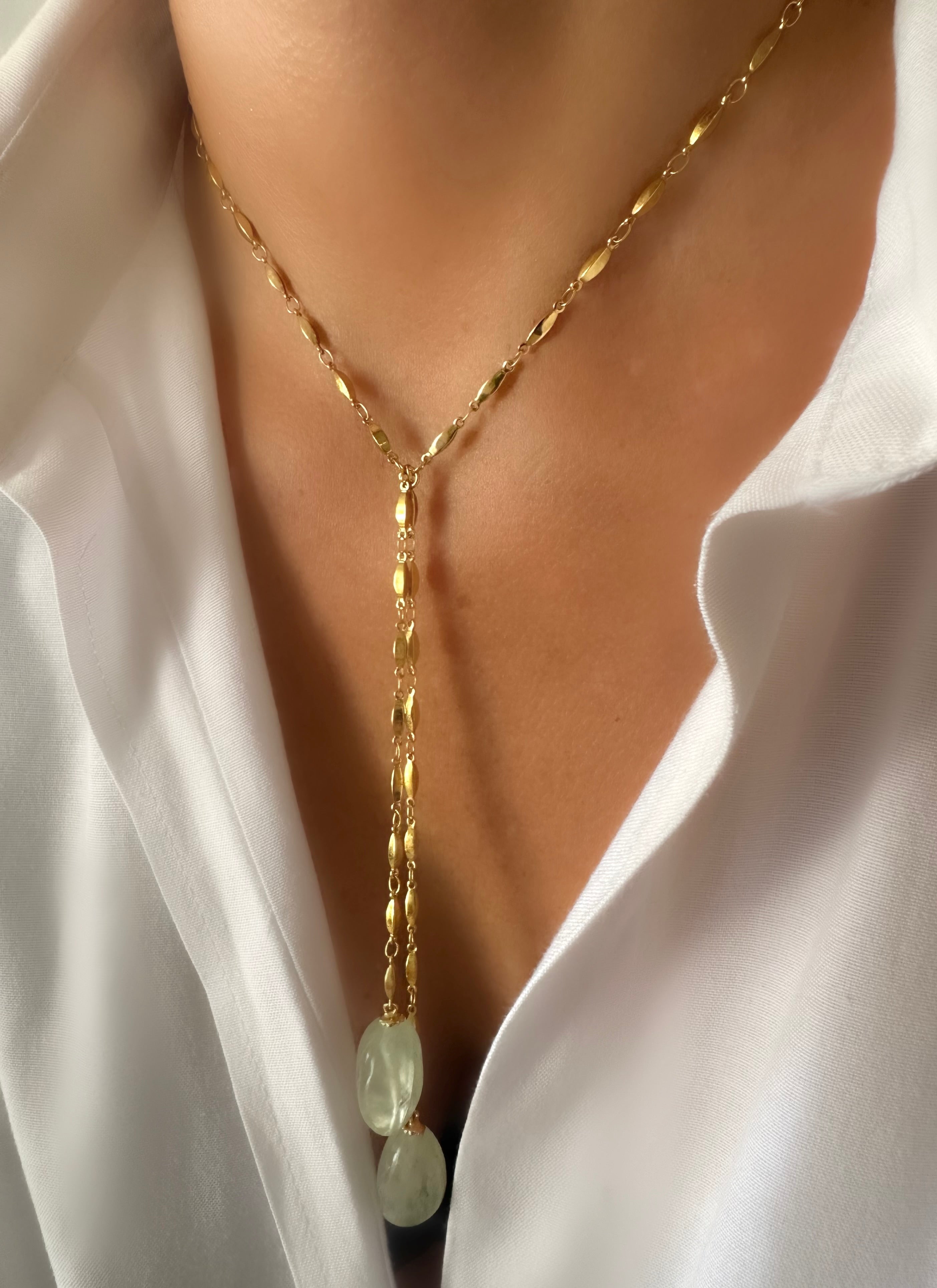 Ypsilon Green Quartz Necklace