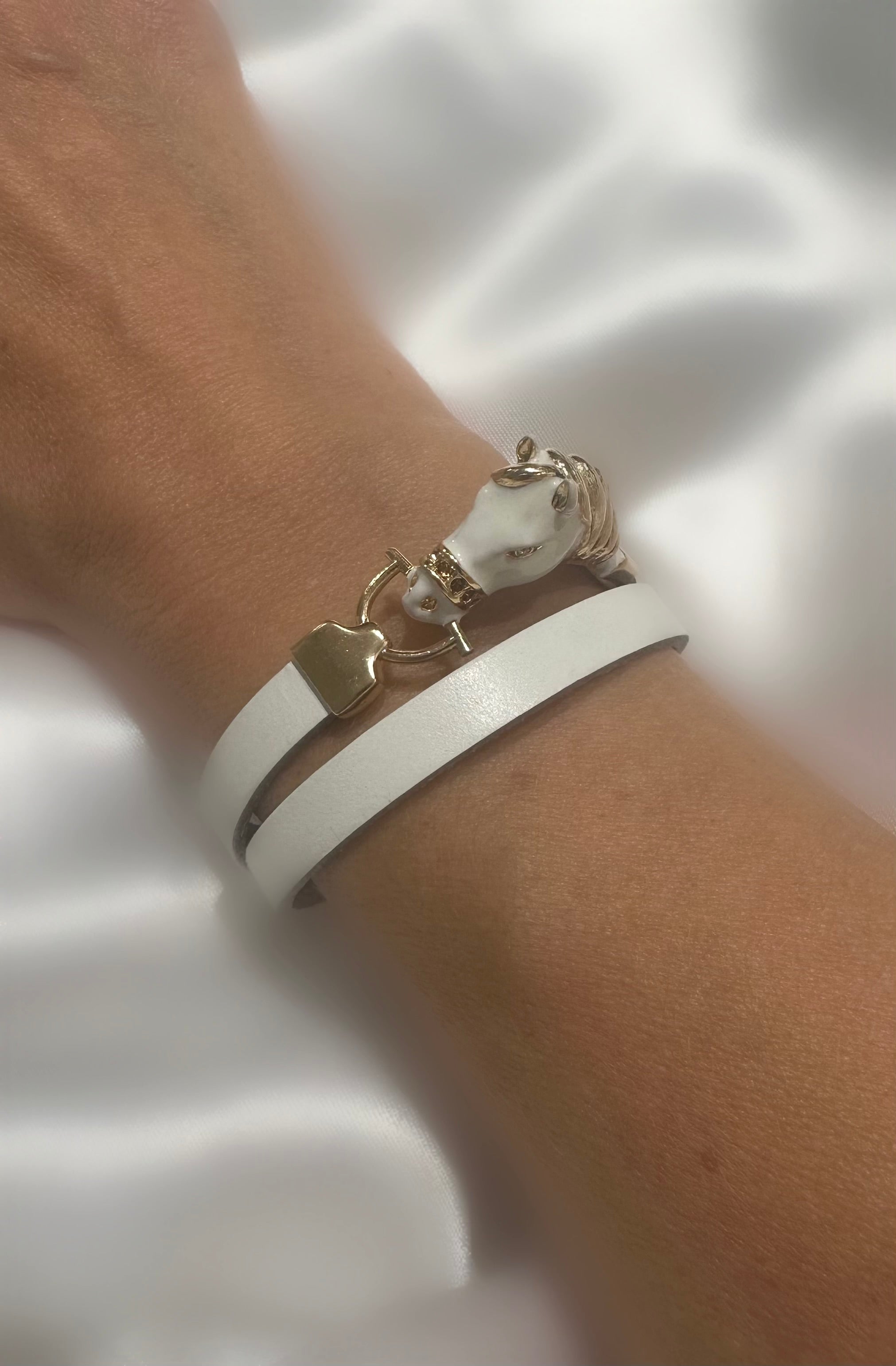 White Horse Animal Bracelet