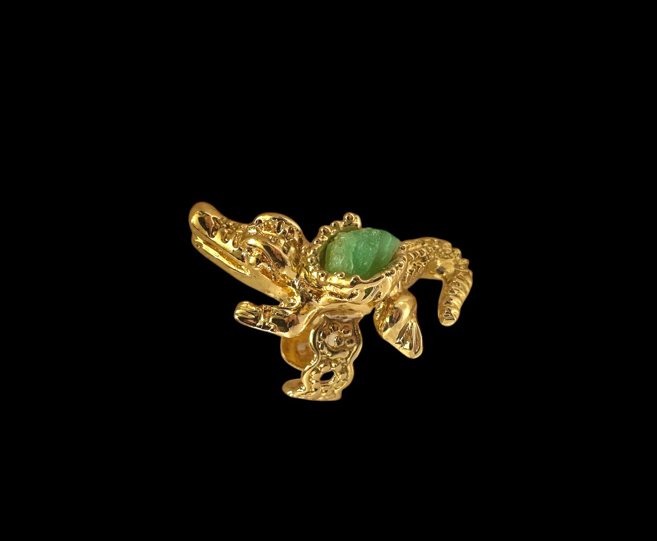 Emerald Crocodile Ring