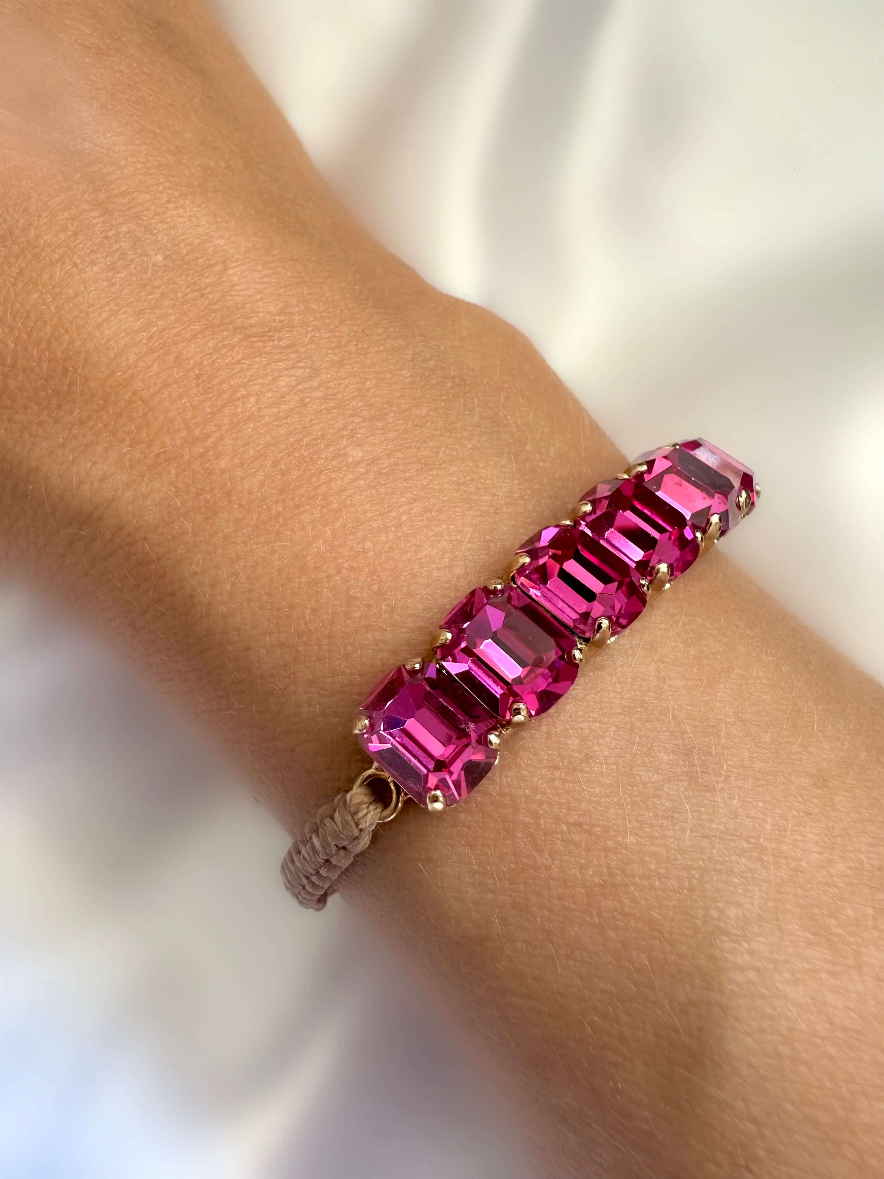 Beverly Macramé Bracelet (Pink)