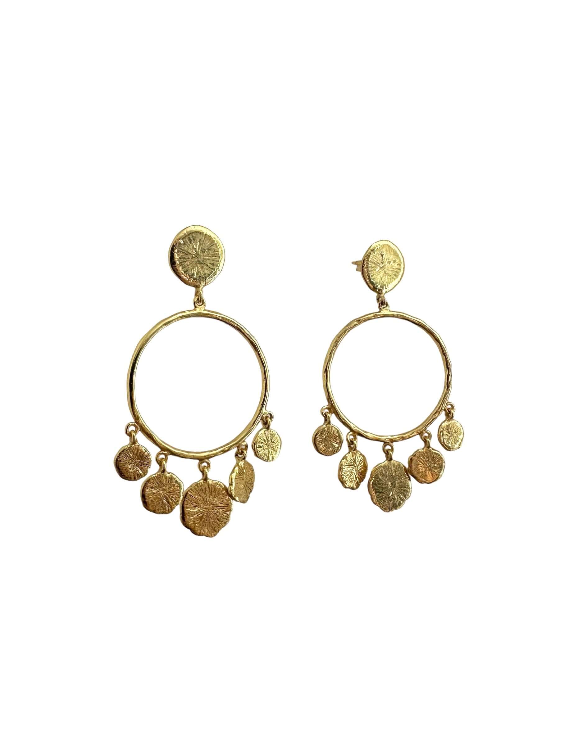 Round Lotos Earrings