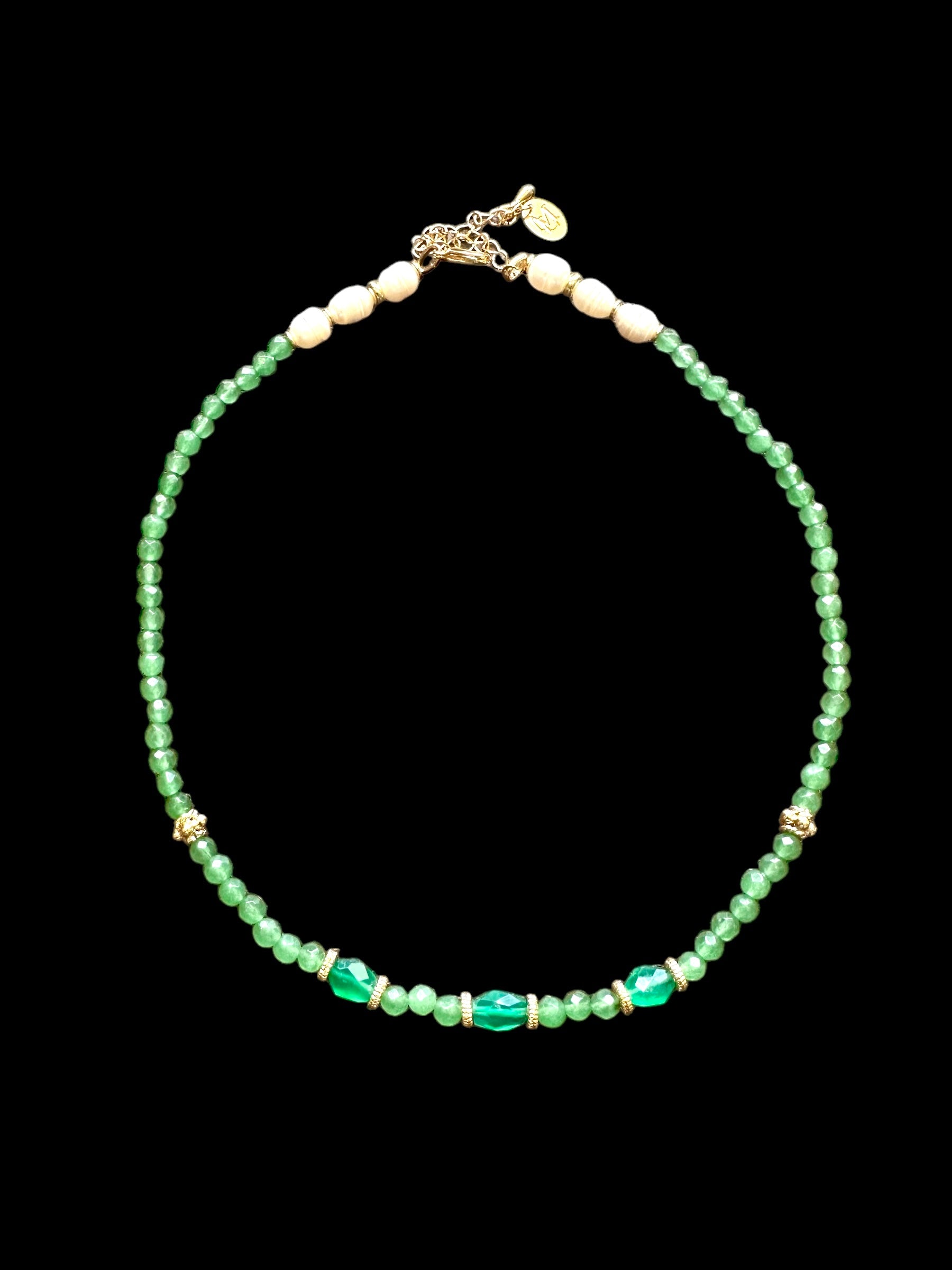 Collar Stones Mint (Aventurina y Onix)