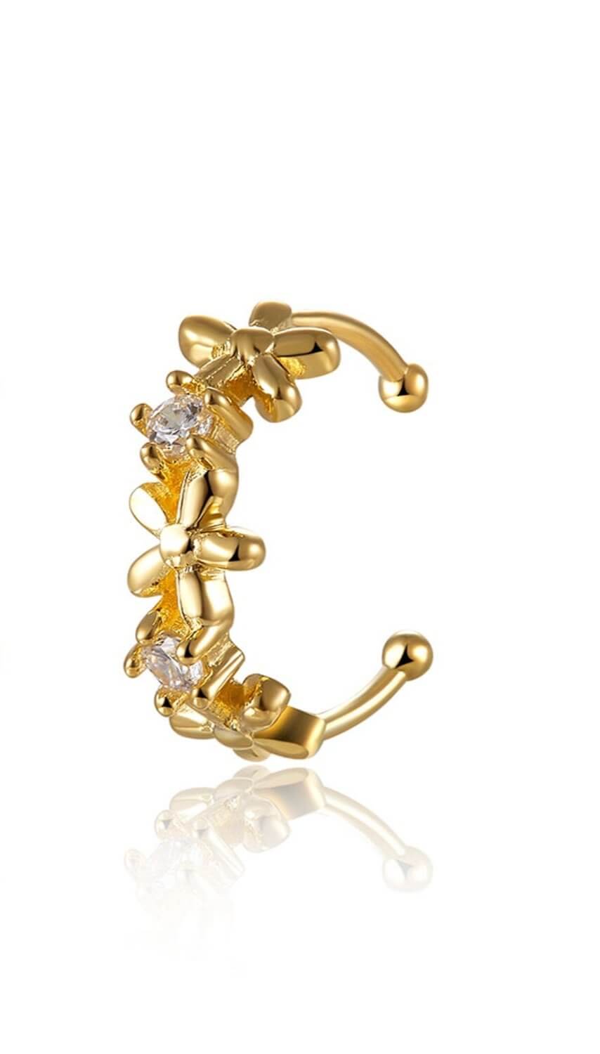 LE MARSHAND®  -  Joyería en plata 925, chapado en Oro 24K - Cuff Flor y Solitario - Diseños propios - Brazaletes, pulseras, collares y pendientes - Joyería online - Mallorca