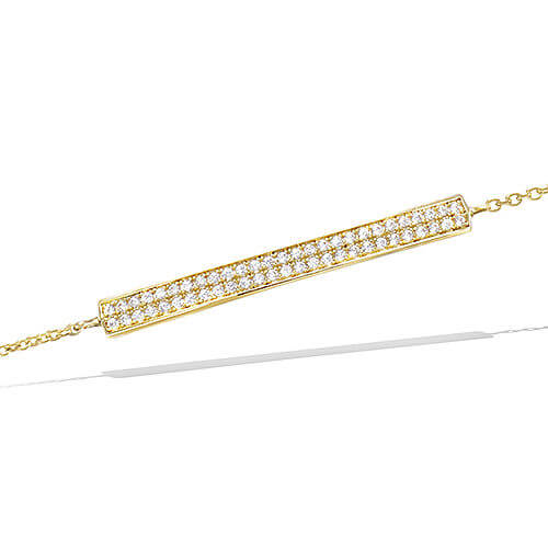 Le Marshand®  -  Joyería en plata 925, chapado en Oro 24K - Pulsera Thin Barra Circonitas - Diseños propios - Brazaletes, pulseras, collares y pendientes - Joyería online - Mallorca